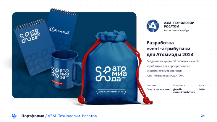 Разработка event-атрибутики для Атомиады 2024